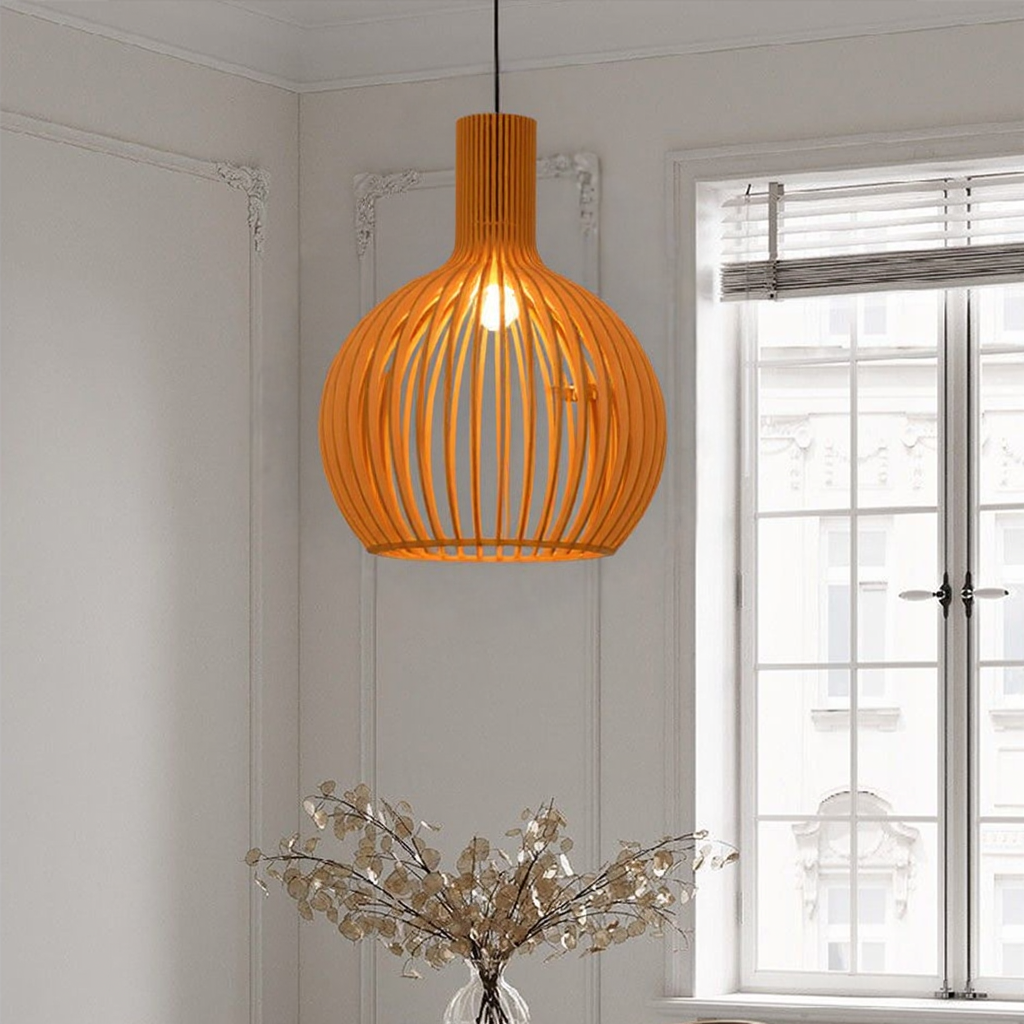 Glarefusion Vintage wooden Pendant Light