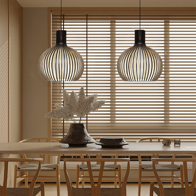 Glarefusion Vintage wooden Pendant Light