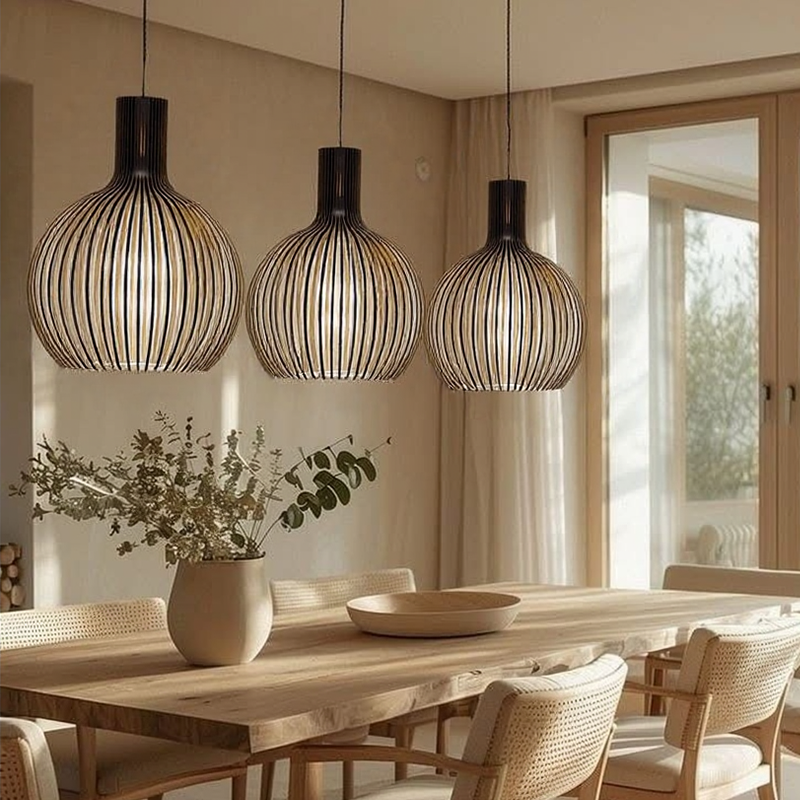 Glarefusion Vintage wooden Pendant Light