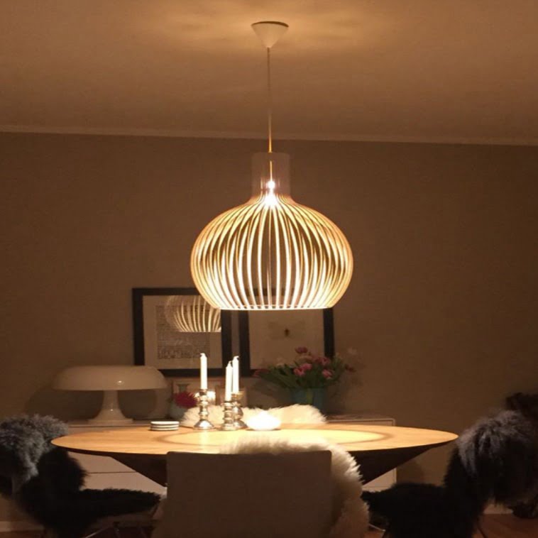Glarefusion Vintage wooden Pendant Light