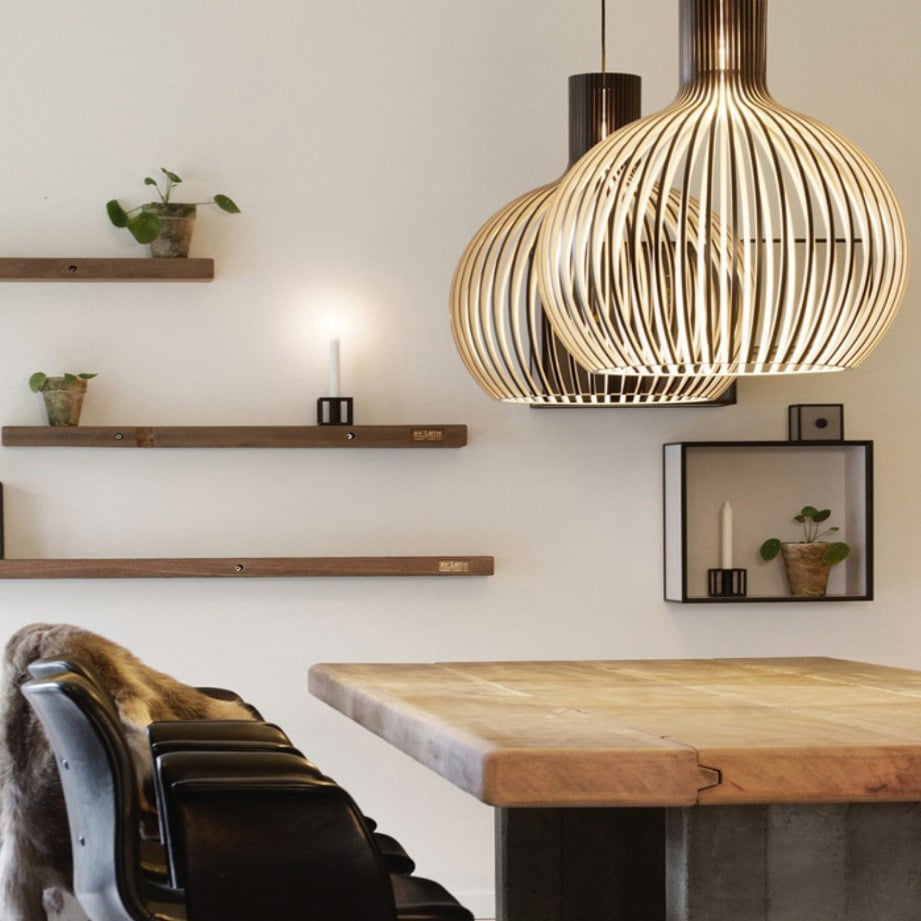 Glarefusion Vintage wooden Pendant Light