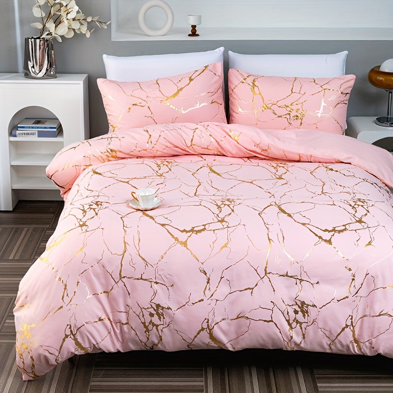Xalior - Housse de couette luxueuse et confortable en marbre