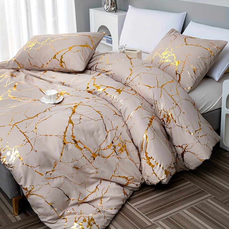 Xalior - Housse de couette luxueuse et confortable en marbre