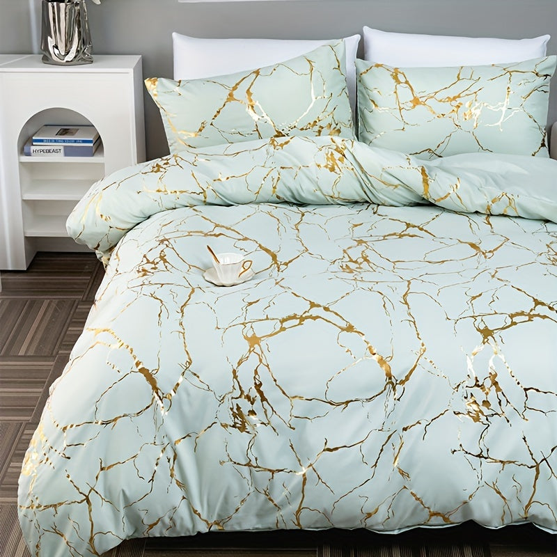 Xalior - Housse de couette luxueuse et confortable en marbre