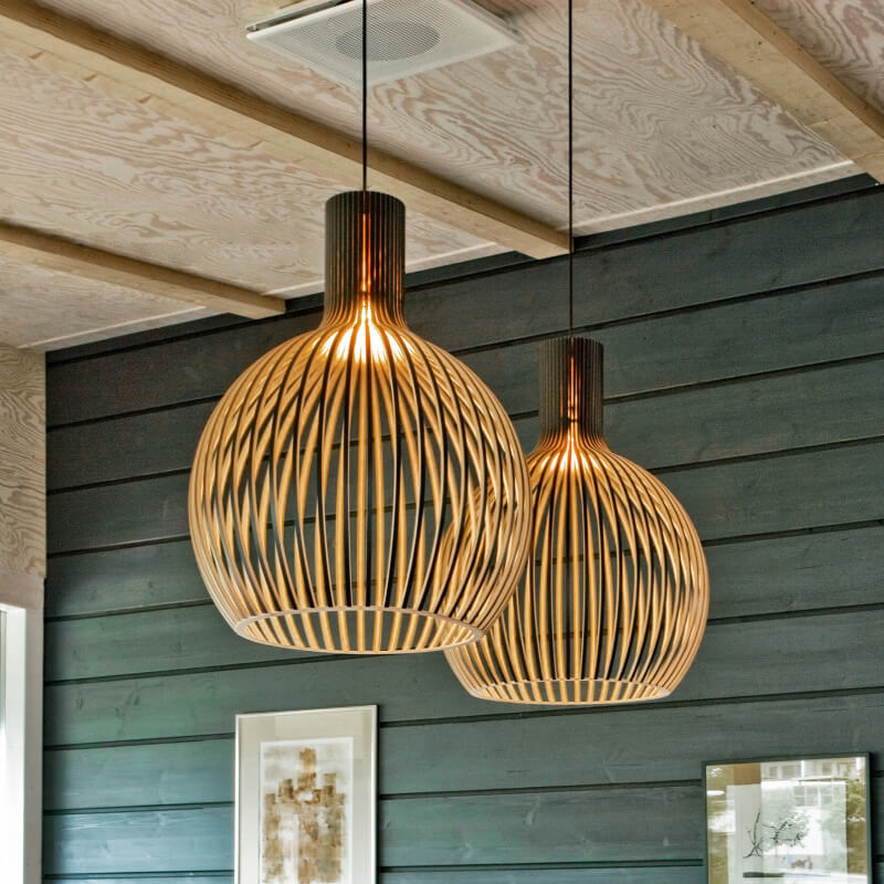 Wooden Balinese Lamp