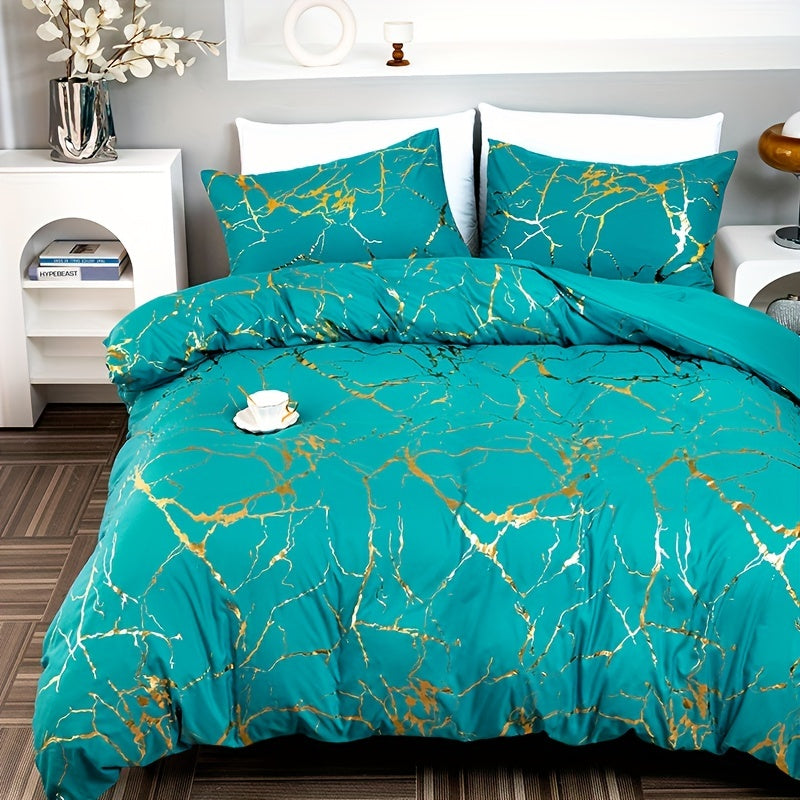 Xalior - Housse de couette luxueuse et confortable en marbre