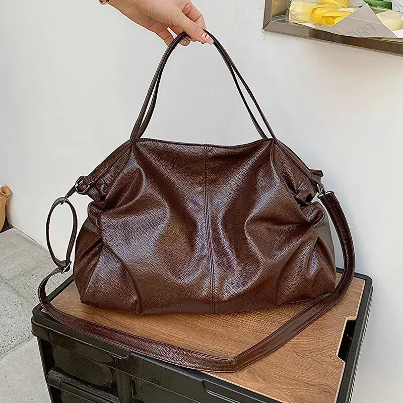 Elina - Grand sac à main Cours en cuir souple
