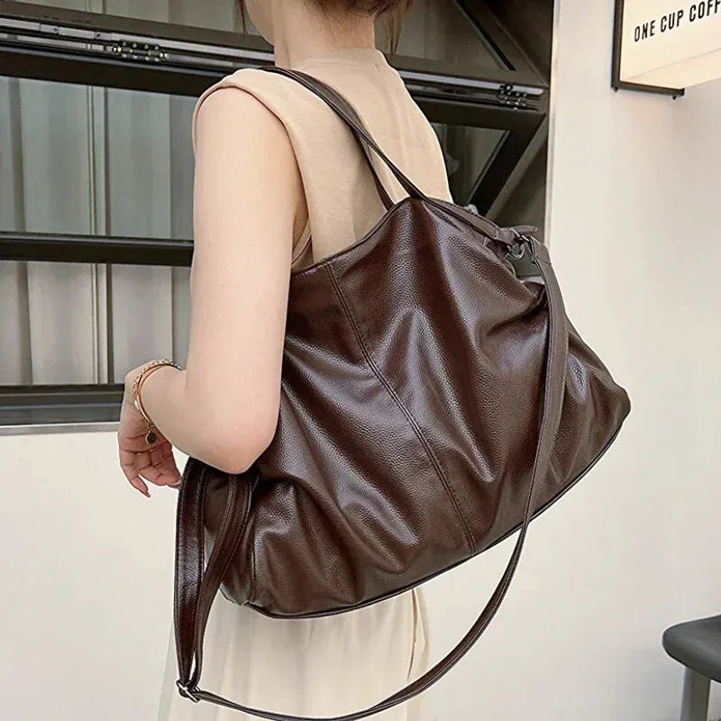 Elina - Grand sac à main Cours en cuir souple