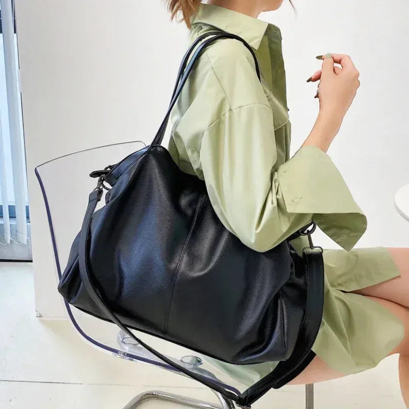Elina - Grand sac à main Cours en cuir souple