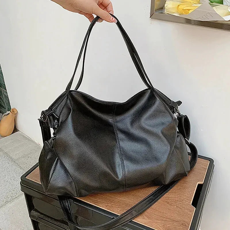 Elina - Grand sac à main Cours en cuir souple