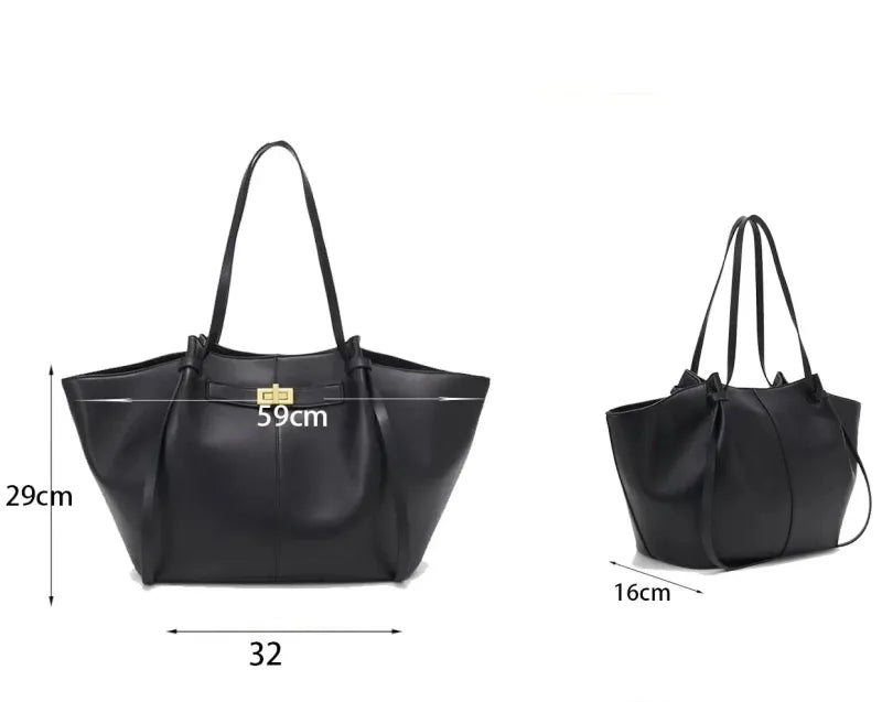 LYRA - Sac à Main Cours en Cuir Élégant Grande Capacité