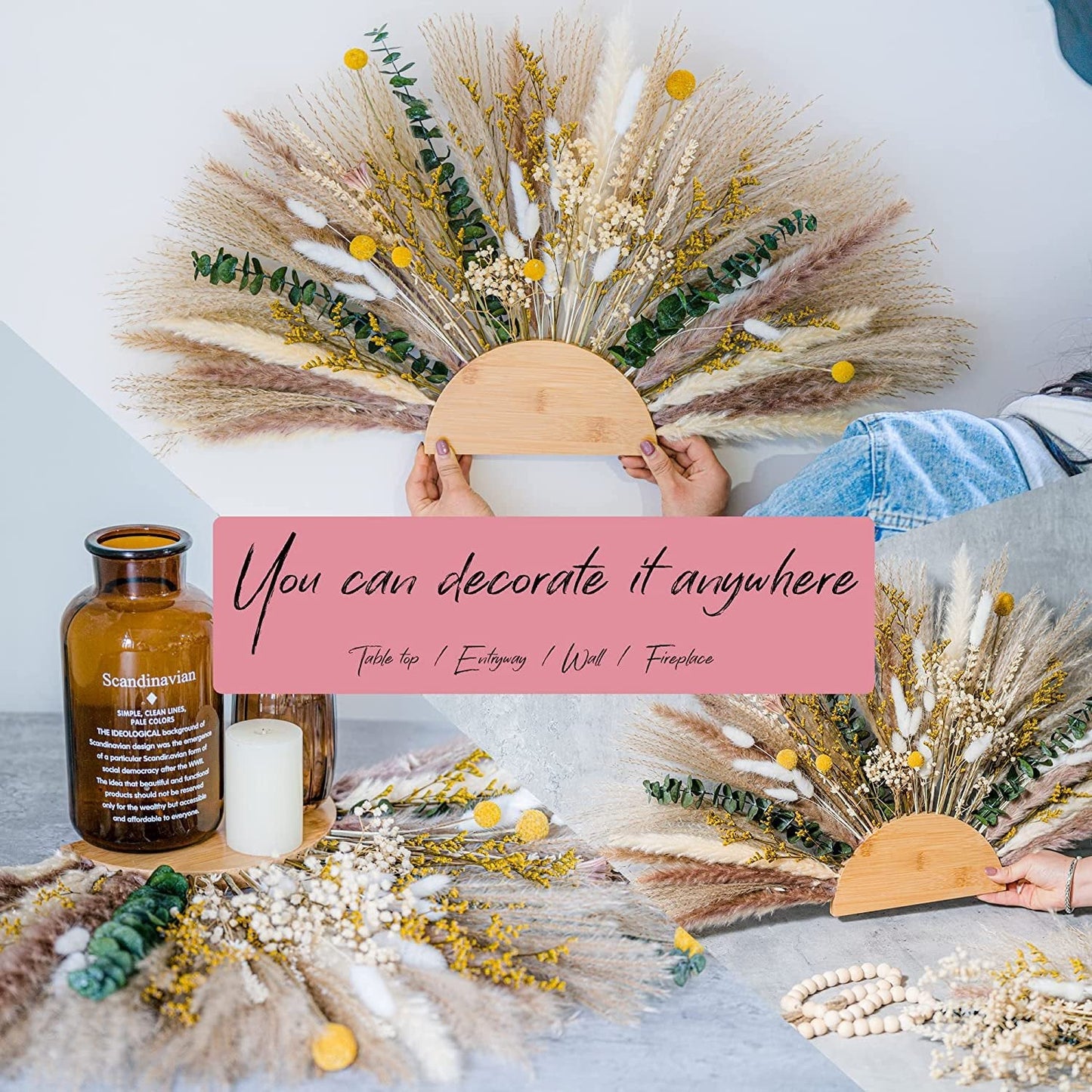 Preserved Flowers Decor Wreath
