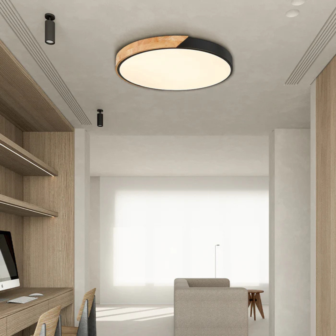 Delora - Plafonnier LED scandinave en bois