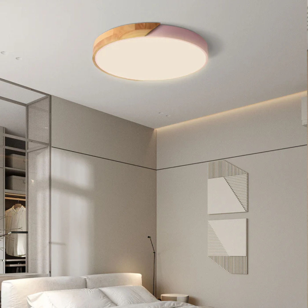 Delora - Plafonnier LED scandinave en bois