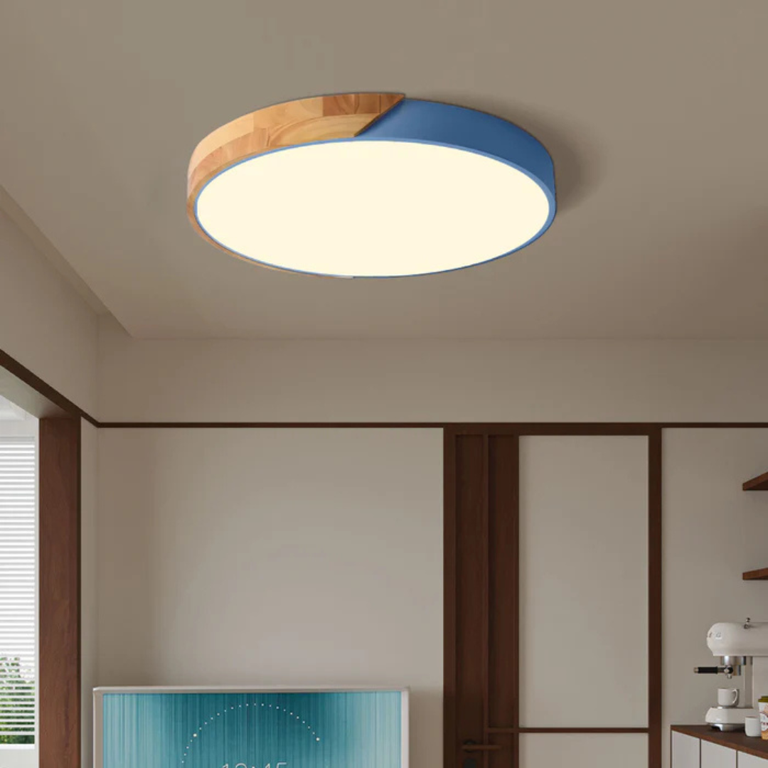 Delora - Plafonnier LED scandinave en bois