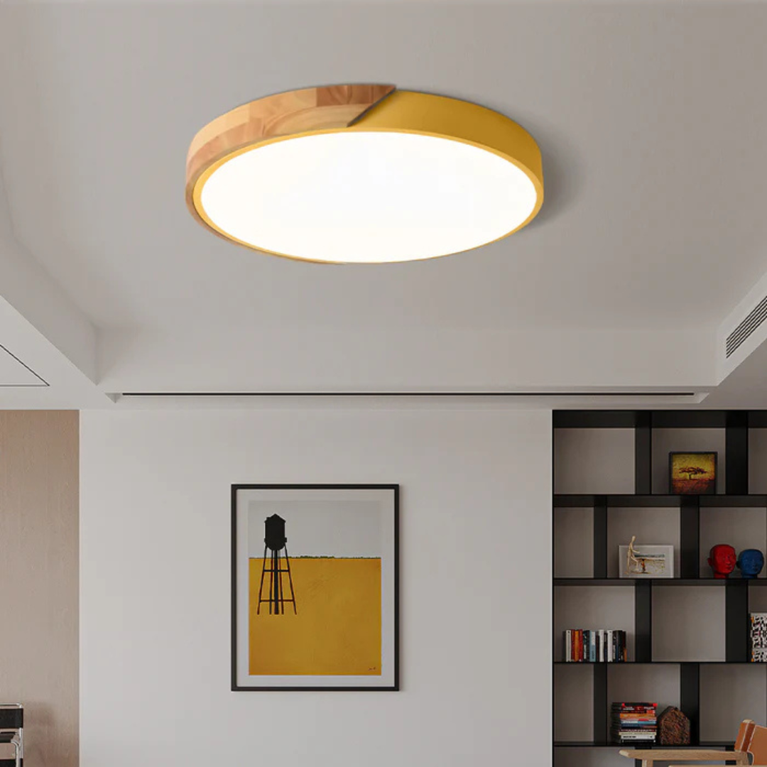 Delora - Plafonnier LED scandinave en bois