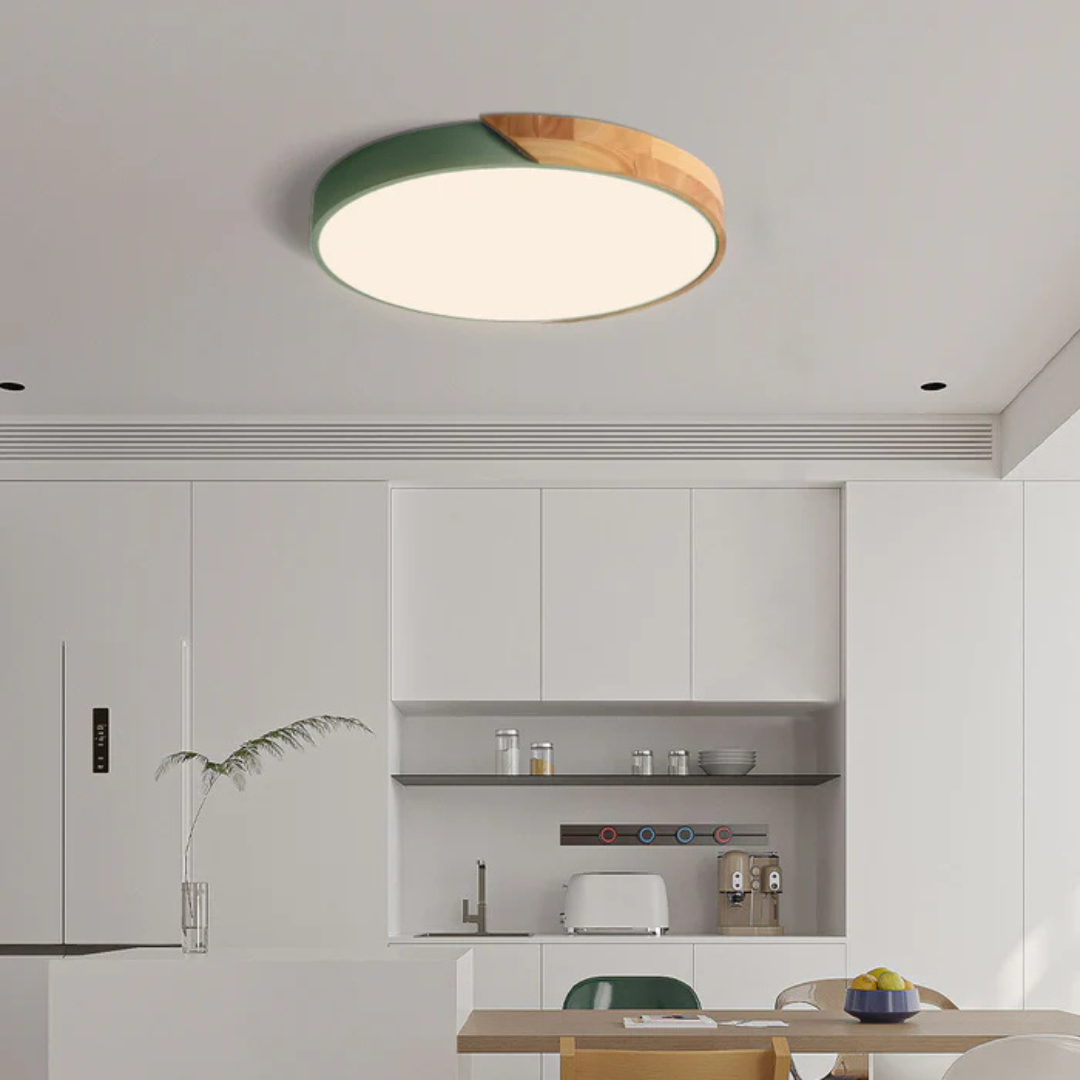 Delora - Plafonnier LED scandinave en bois