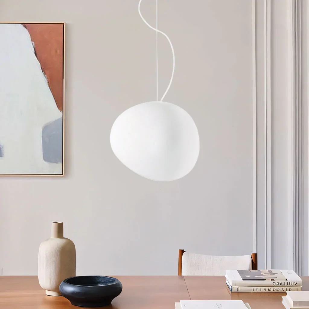 Nordic White Pebble Pendant Light