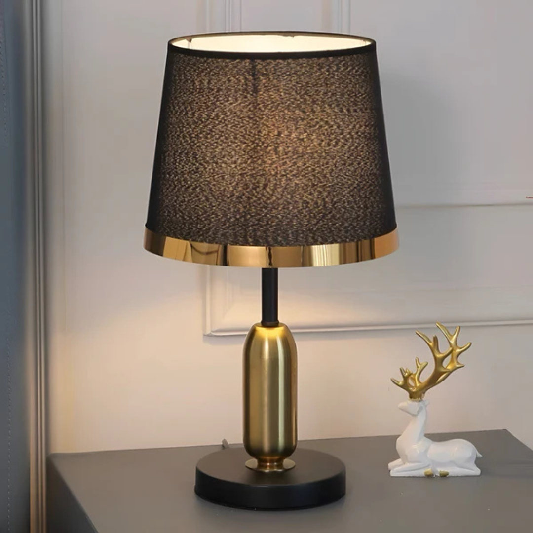 Cilora -  Lampe de table moderne en tissu noir