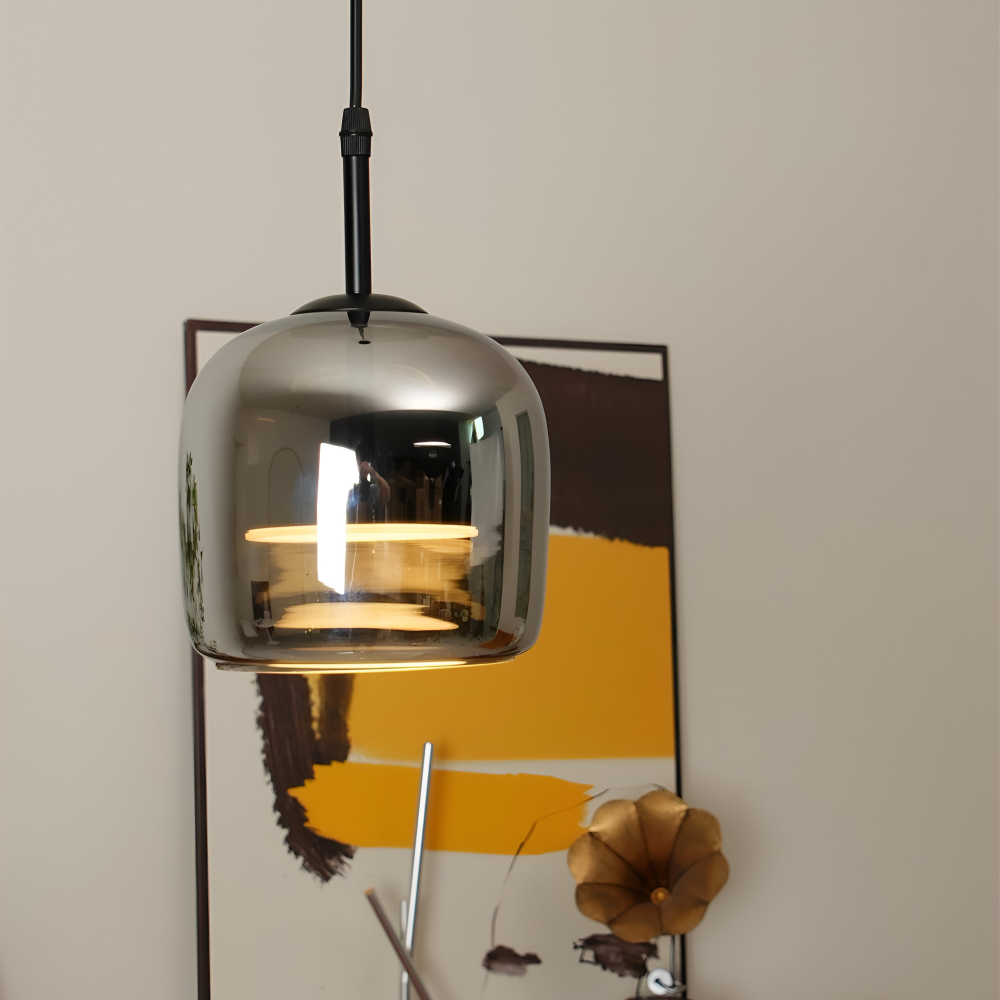 Acro Pendelleuchte - Schwarzes Grau Droplight - Indoor Glas Hängelampe