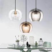 ClearLuxe Glas Pendellampa - Vintage Hänglampor Vardagsrum - Klotformad Lampa