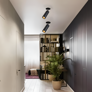 CylindraBright Spotlights - Svarta och Vita LED-inbyggda taklampor