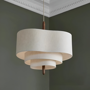 Pendellampa med Tygskärm – Modern Taklampa i Beige
