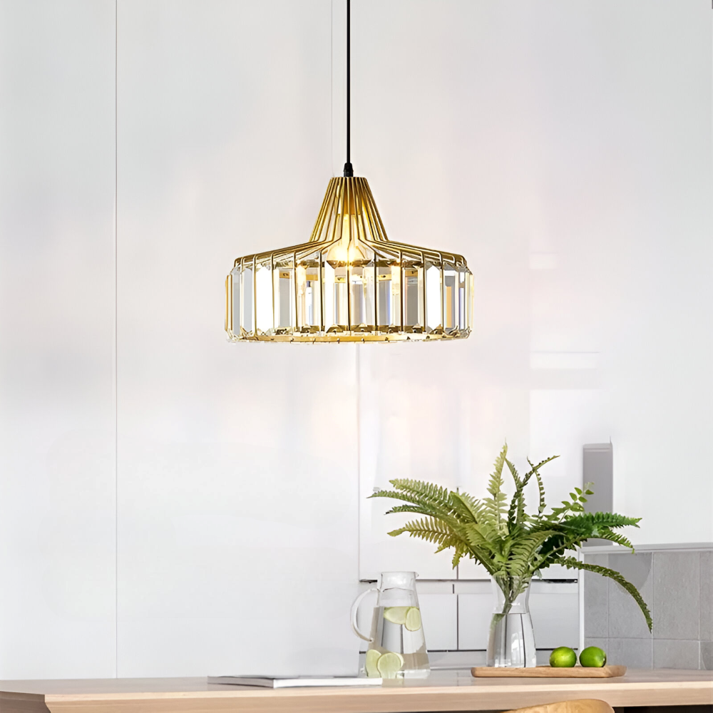 Nordic Crystal Pendellampa – Elegant Taklampa – Modern LED Hänglampa