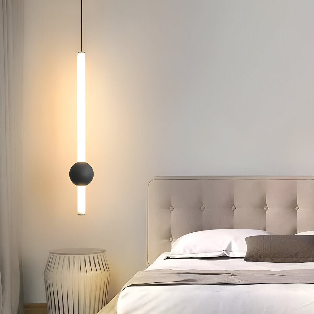 CyliWand LED-Pendellampa - Minimalistisk Geometrisk Pendellampa i Svart/Vit