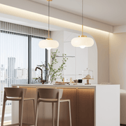 Kupollampa i Koppar - Retro Orange Vit Bauhaus LED-Pendellampa