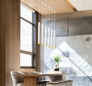 Uniqlux Tube Taklampa - Modern LED-Pendellampa i Svart/Vit Aluminium