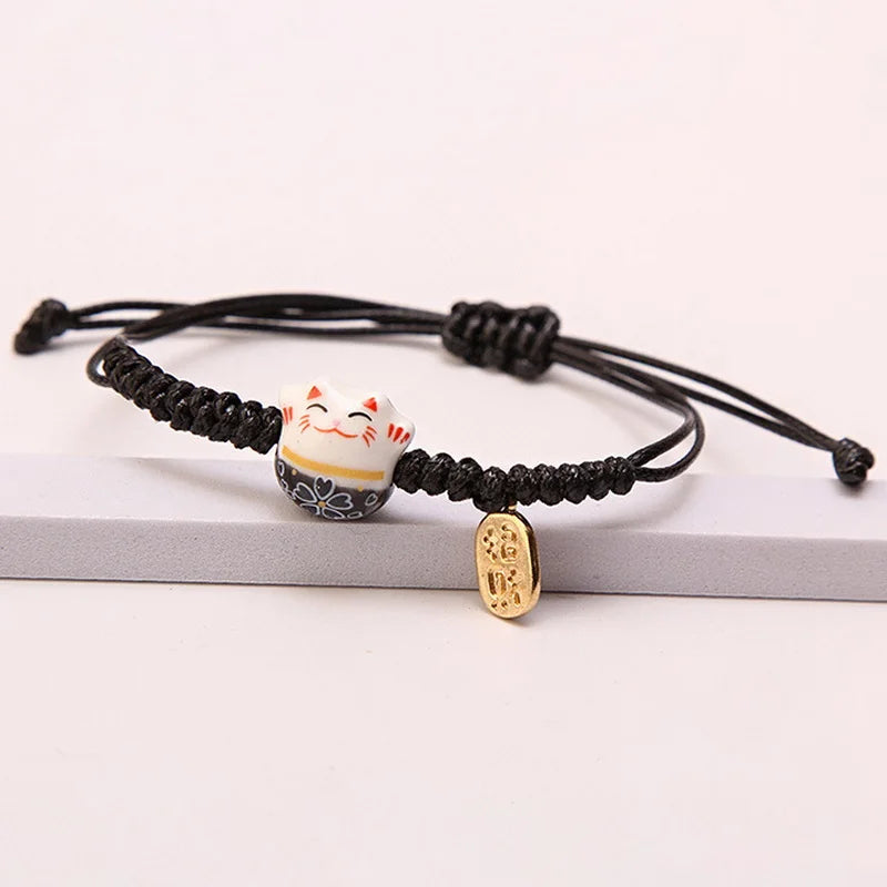 Bracelet japonais porte-bonheur noir