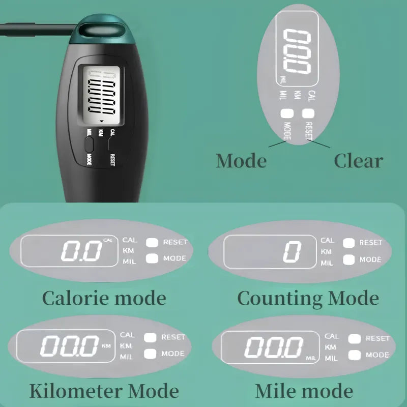 Corde à Sauter Intelligente 2 en 1 avec Compteur Digital
