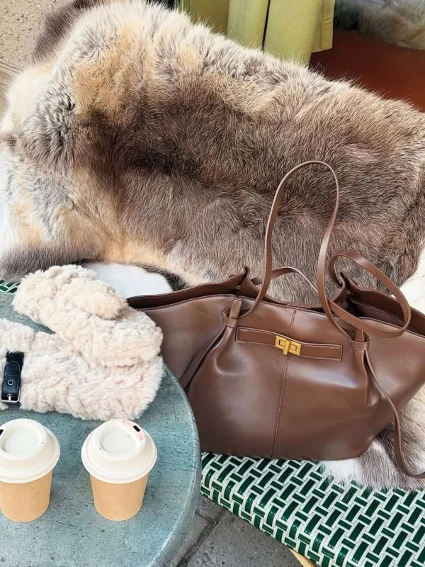 LYRA - Sac à Main Cours en Cuir Élégant Grande Capacité
