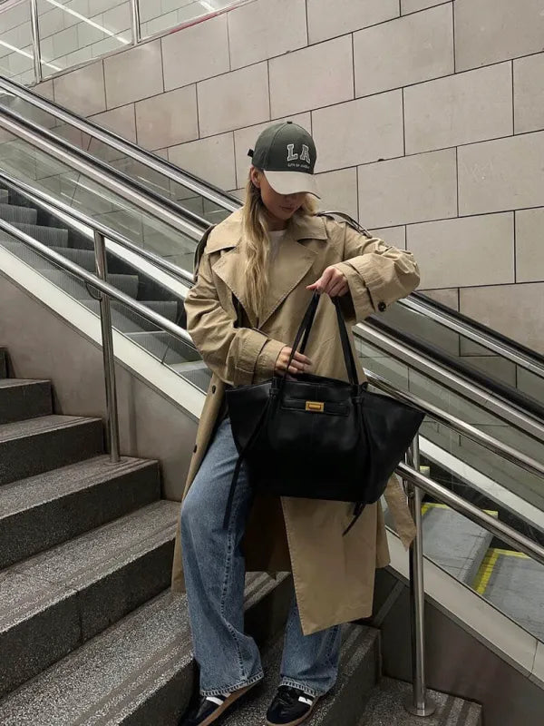 LYRA - Sac à Main Cours en Cuir Élégant Grande Capacité