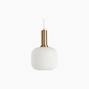 Orlina - Suspension Ronde Moderne en verre blanc