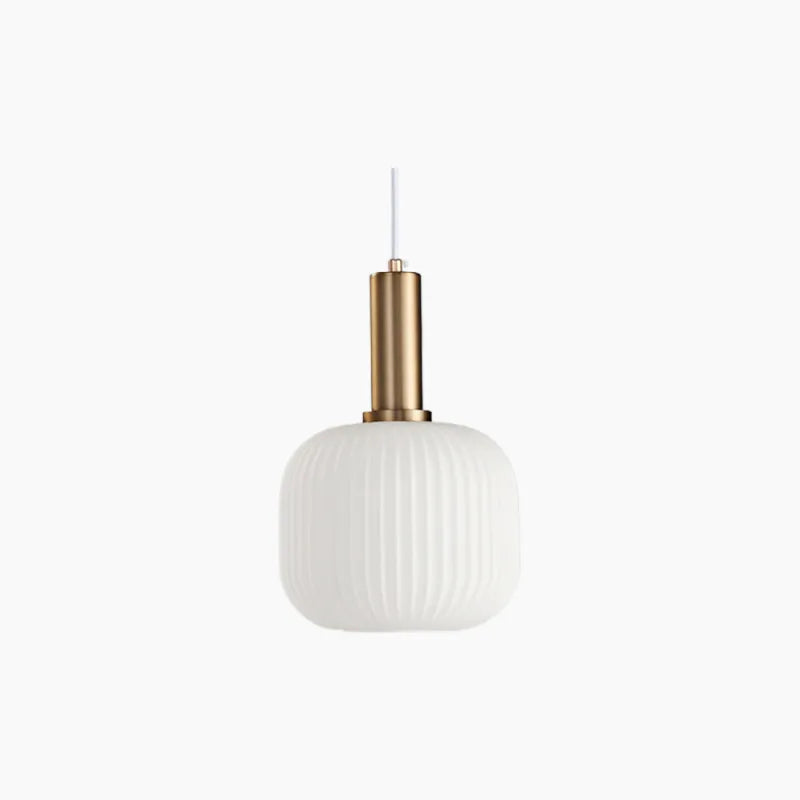 Orlina - Suspension Ronde Moderne en verre blanc