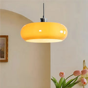 Suspension rétro minimaliste Bauhaus en verre - Suspension moderne de forme circulaire